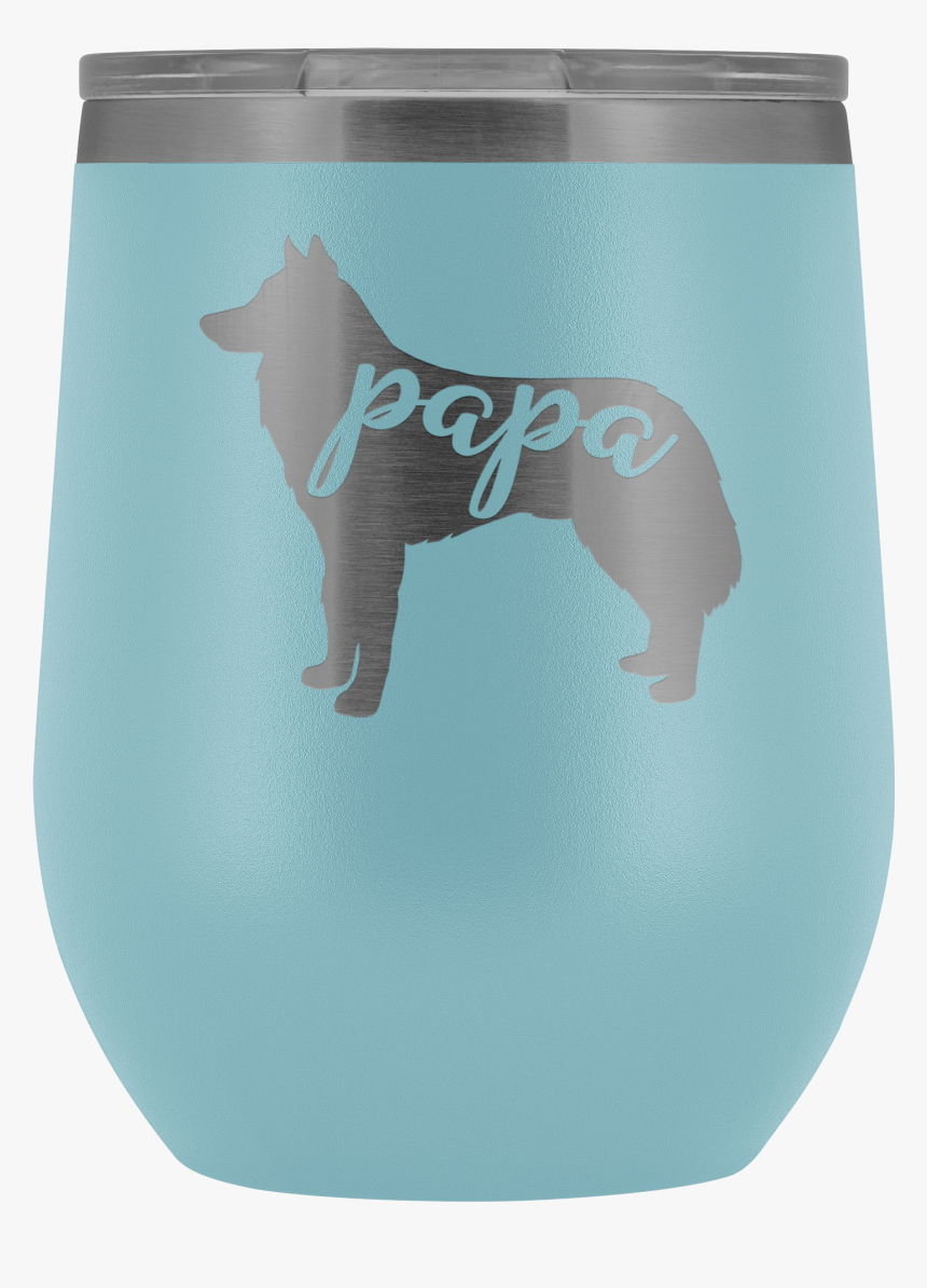 Siberian Husky Papa Wine Tumbler With Lid, Dog Dad, HD Png Download