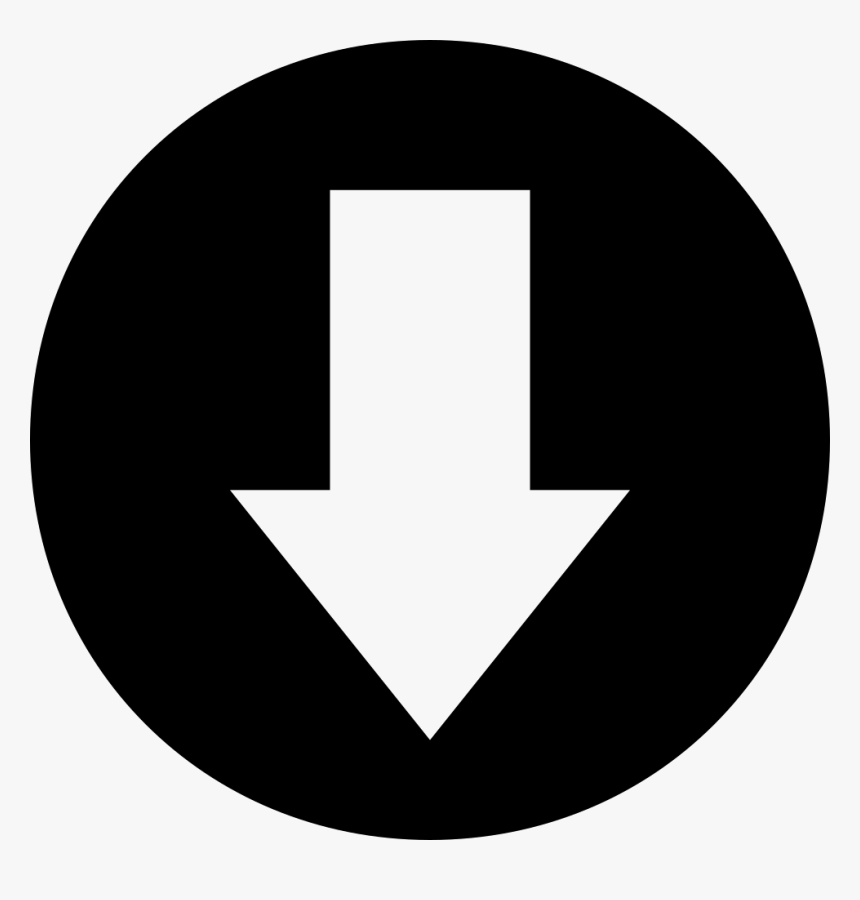 Arrow Pointing Down In A Circle, HD Png Download
