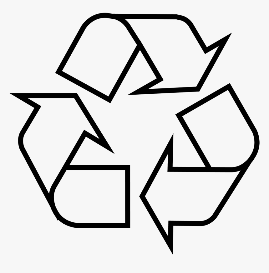 Recycling Symbol Icon Outline Black, HD Png Download