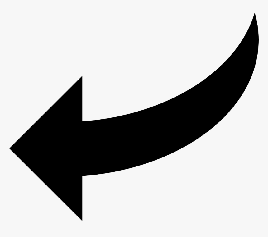 Curve Arrow Pointing Left, HD Png Download