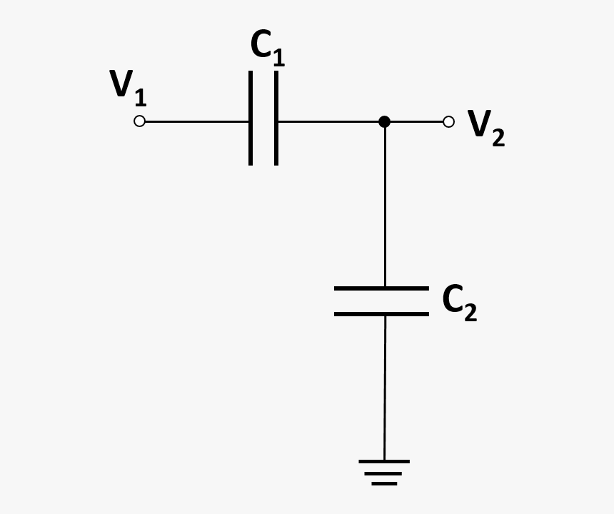 A Diagram Of A Cc Voltage Divider, HD Png Download