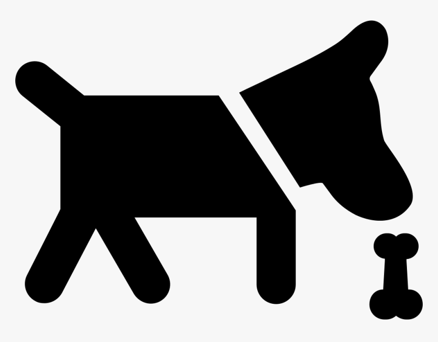 Dog Smelling A Bone, HD Png Download