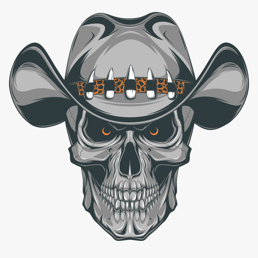Clip Art Skull Tattoos With Hats, HD Png Download
