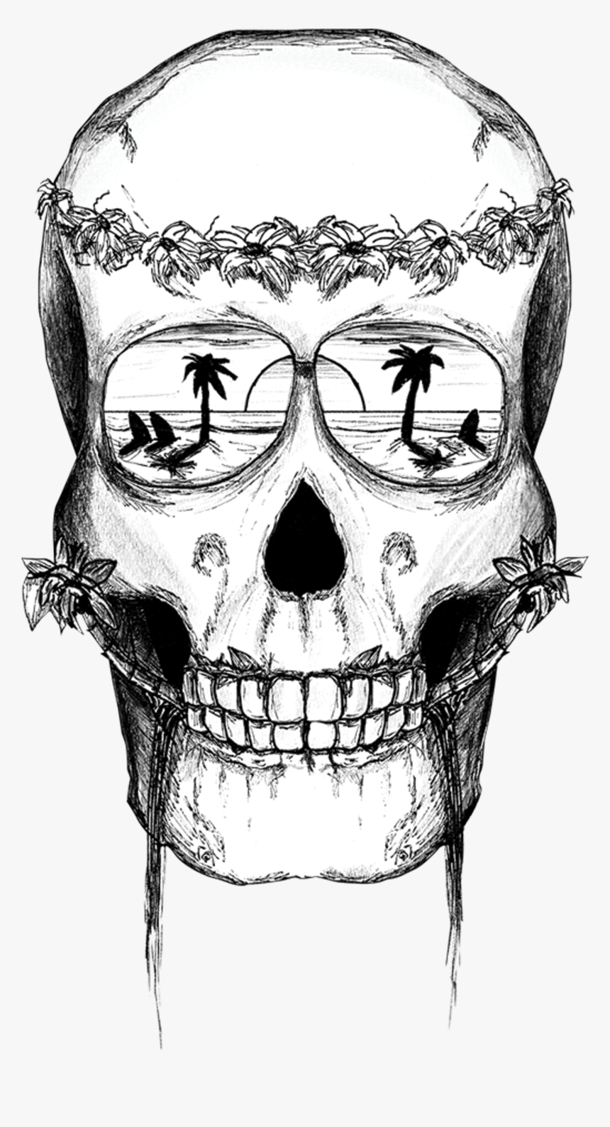 Skull Tattoos Png, Transparent Png