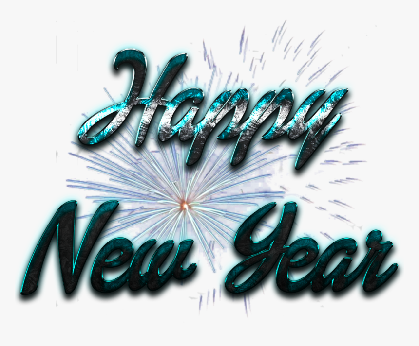 Happy New Year Word Art Transparent Image, HD Png Download