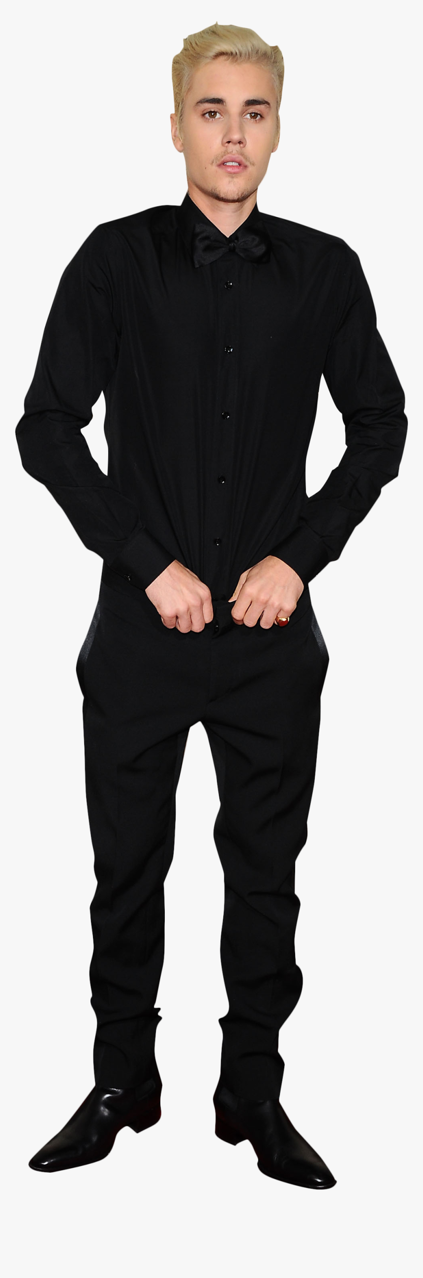 Justin Bieber In Black Png Image, Transparent Png
