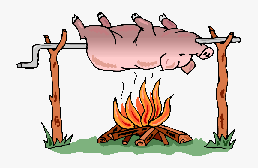 Pig On A Barbecue Pit, HD Png Download