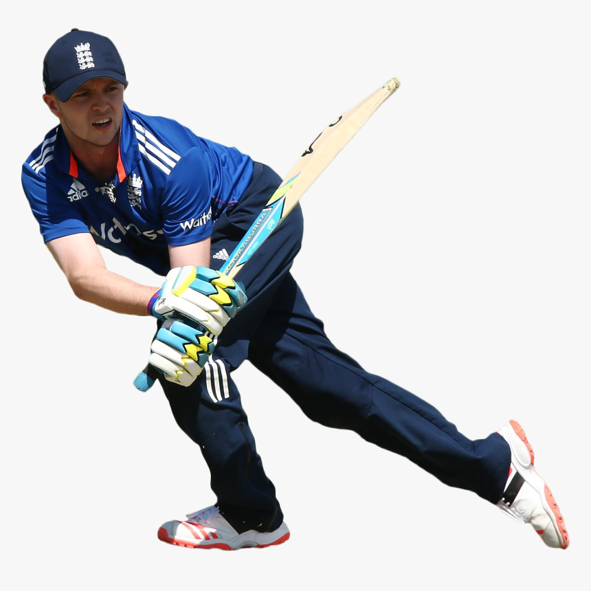 Person Playing Bricket In A Blue Tshirt Png Image, Transparent Png