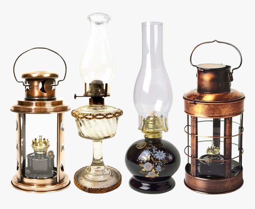 Lantern, Lamp, Kerosene Lamp, Vintage, Retro, Glass, HD Png Download