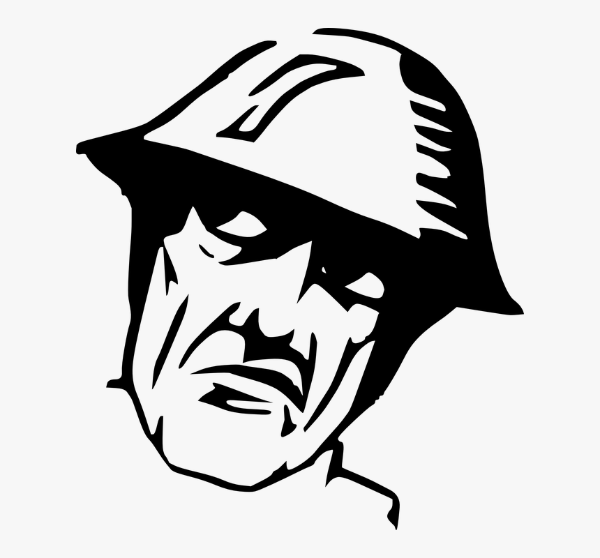 Soldier, Army, Mad, People, Man, Angry, Person, Hat - Office Com Clip Art Man, HD Png Download