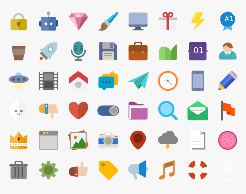 Flat Design 2.0 Icons, HD Png Download