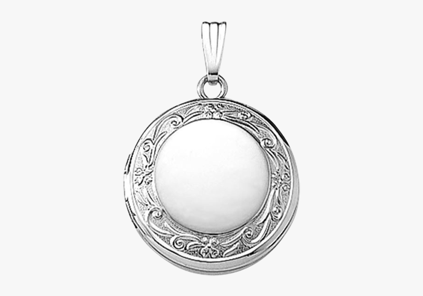 Round White Gold Locket - Round Lockets, HD Png Download
