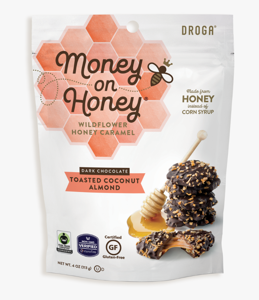 Droga Chocolates - Money On Honey Dark Chocolate, HD Png Download