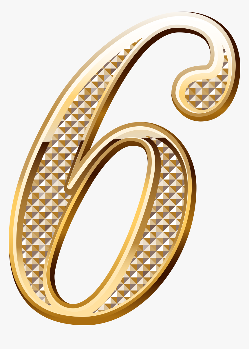 Transparent Six Clipart - Gold Number 0 Png, Png Download