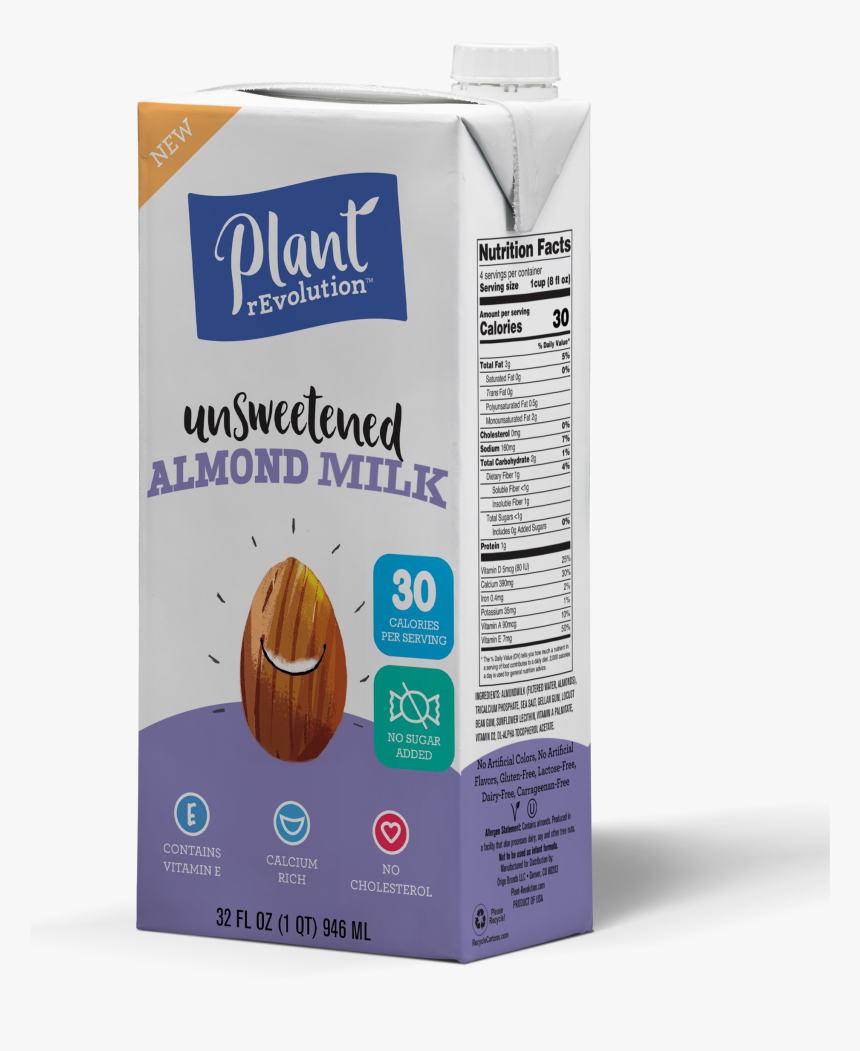 Unsweetened Almond Milk, HD Png Download