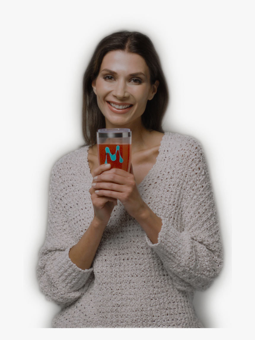 Woman Holding Mixfit Drink - Girl, HD Png Download