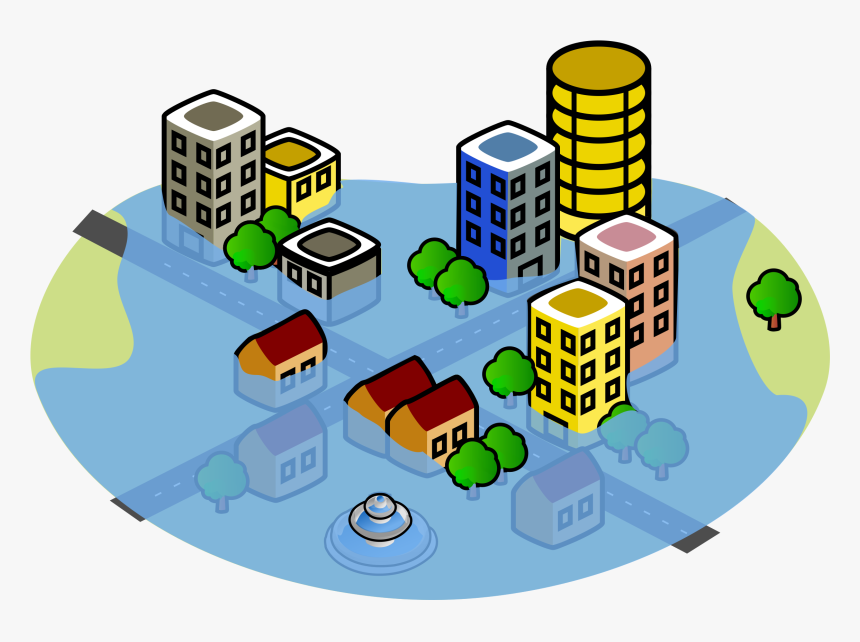 Earthquake Drawing City - Office Building Clip Art, HD Png Download