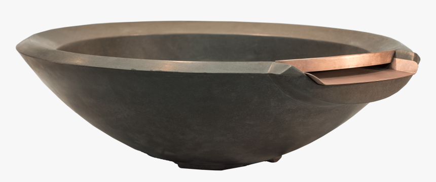 Round Cast Stone Fire And Water Bowl - Earthenware, HD Png Download