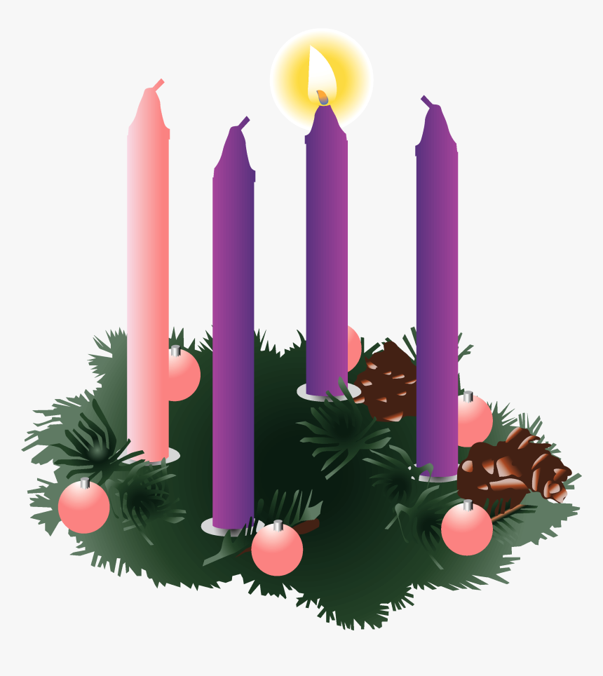 November Park Ridge Community - Three Advent Candles Lit, HD Png Download