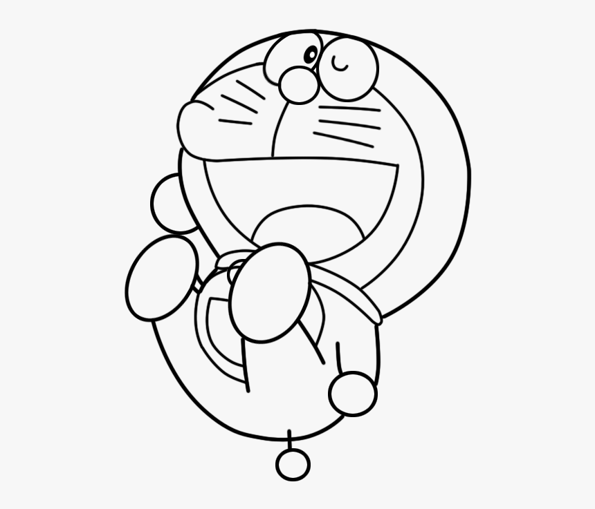 Doraemon Lineart Image Download - Doraemon, HD Png Download