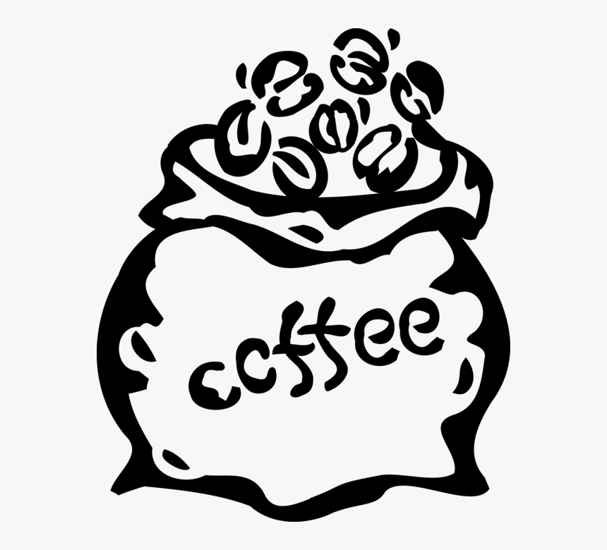Vector Illustration Of Coffee Bean Seed Of The Coffee - Line Art Coffee Beans, HD Png Download