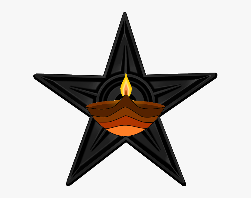 Original Black Barnstar With Diya - China People Liberation Army Logo, HD Png Download
