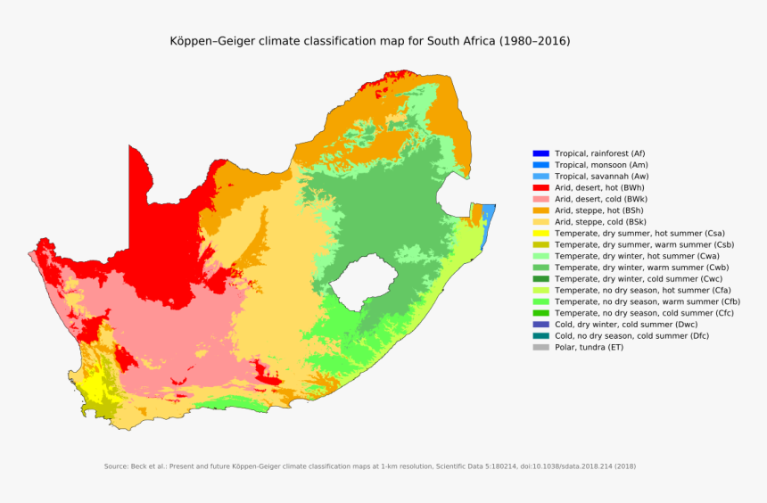 South Africa Climate Zones, HD Png Download