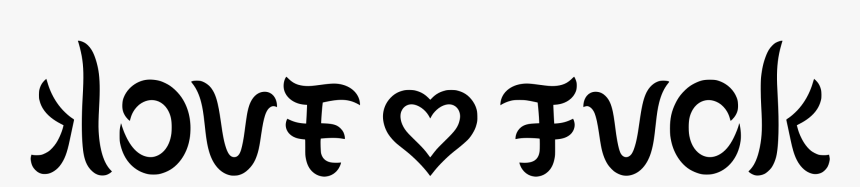 Ambigram Love Fuck Clip Arts - Heart, HD Png Download
