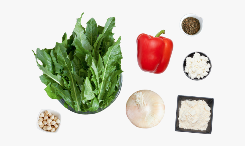 Socca Chickpea Flatbread Topped With Bell Pepper, Onion - Bell Pepper, HD Png Download