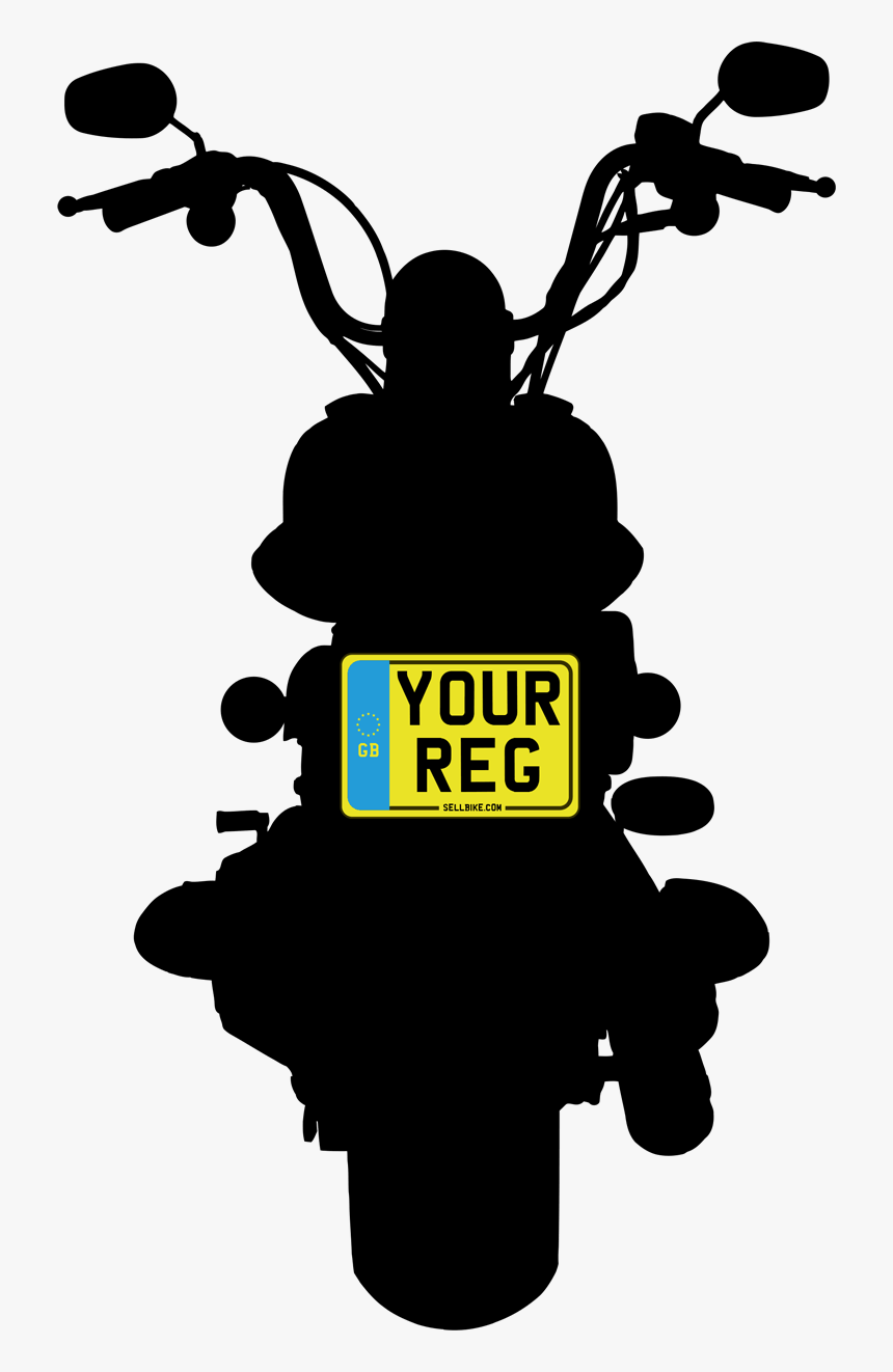 Enter Your Reg - Back Of A Motorbike, HD Png Download