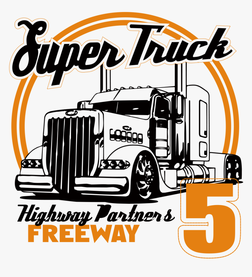 T-shirt Cars Printing Clothing Printed Hd Image Free - Super Truck Logo, HD Png Download