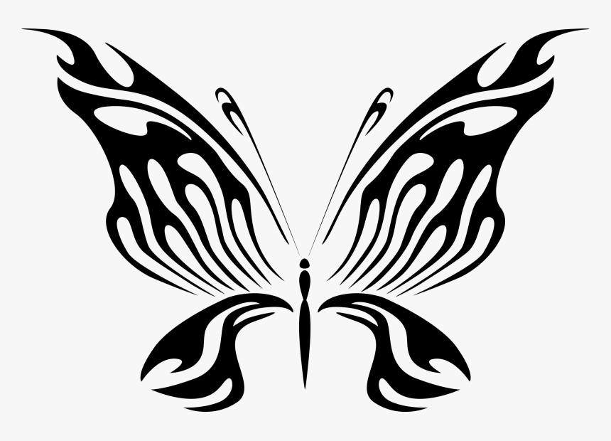 Butterfly Line Art 13 Clip Arts - White Silhouette Butterflies Png, Transparent Png