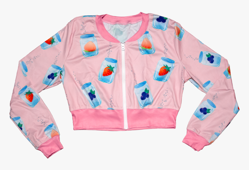 Fizzy Cropped Bomber Jacket In Pink - Aesthetic Cute Bomber Jacket, HD Png Download