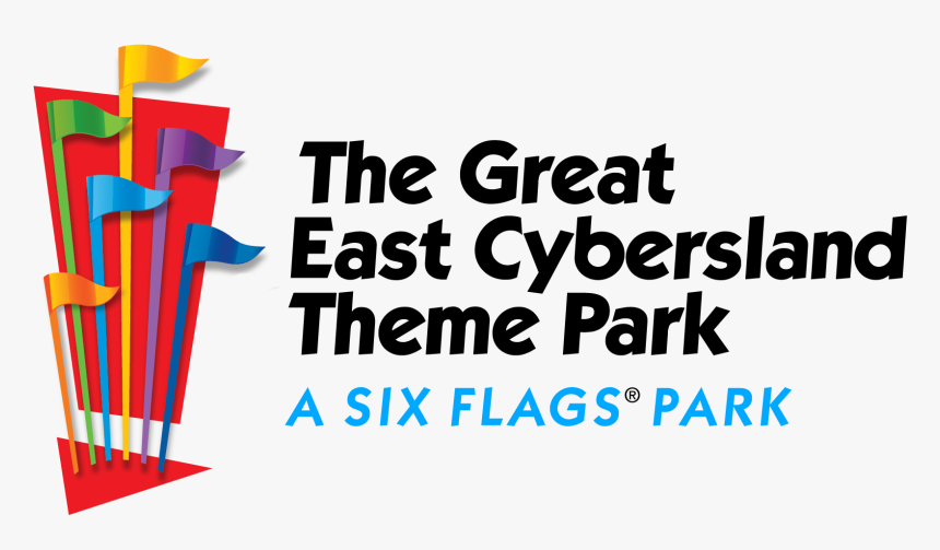 The Great East Cybersland Theme Park A Six Flags Park - Six Flags, HD Png Download