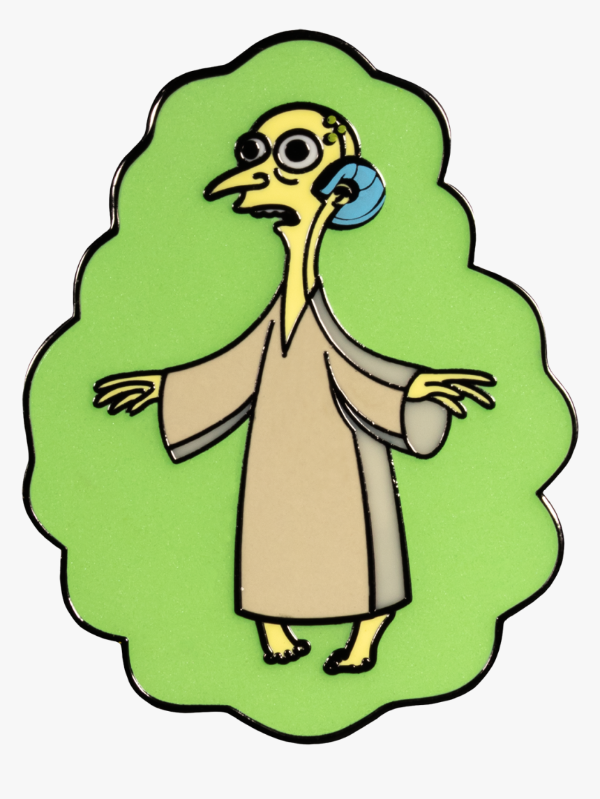 Burns Alien Glow In The Dark Enamel Pin - Cartoon, HD Png Download