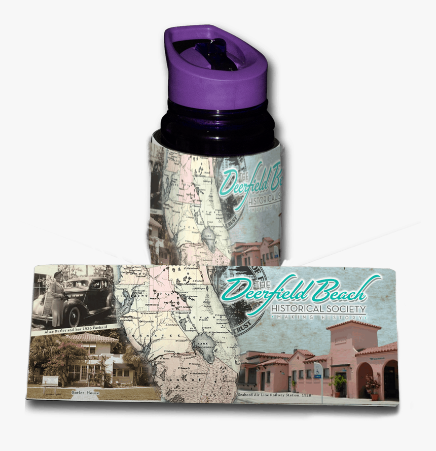 Deerfield Beach Historical Society - Water Bottle, HD Png Download