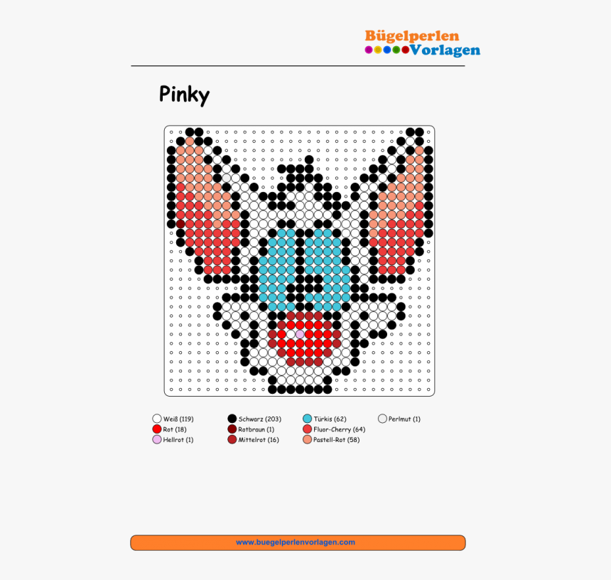 Pinky And The Brain Perler Designs, HD Png Download