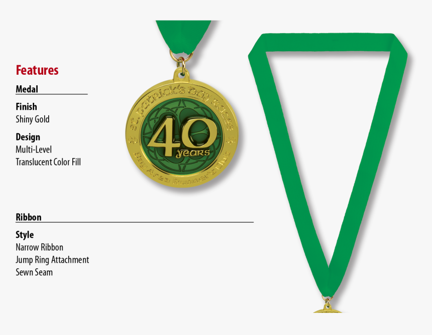 Gold Colored Neck Ribbon For Running Medals - Medal Neck Ribbon Png, Transparent Png