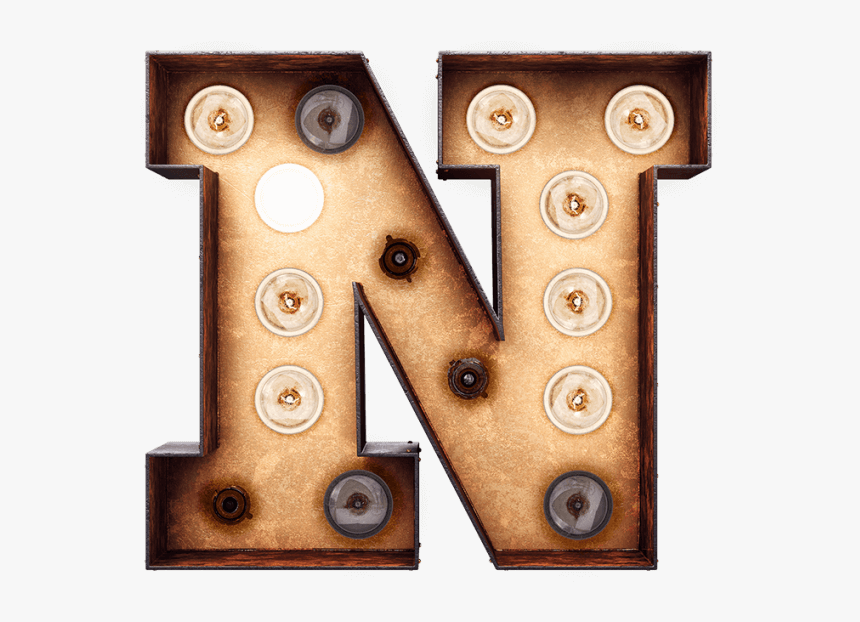 Light Vintage Font - Marquee Lights Letters Png, Transparent Png