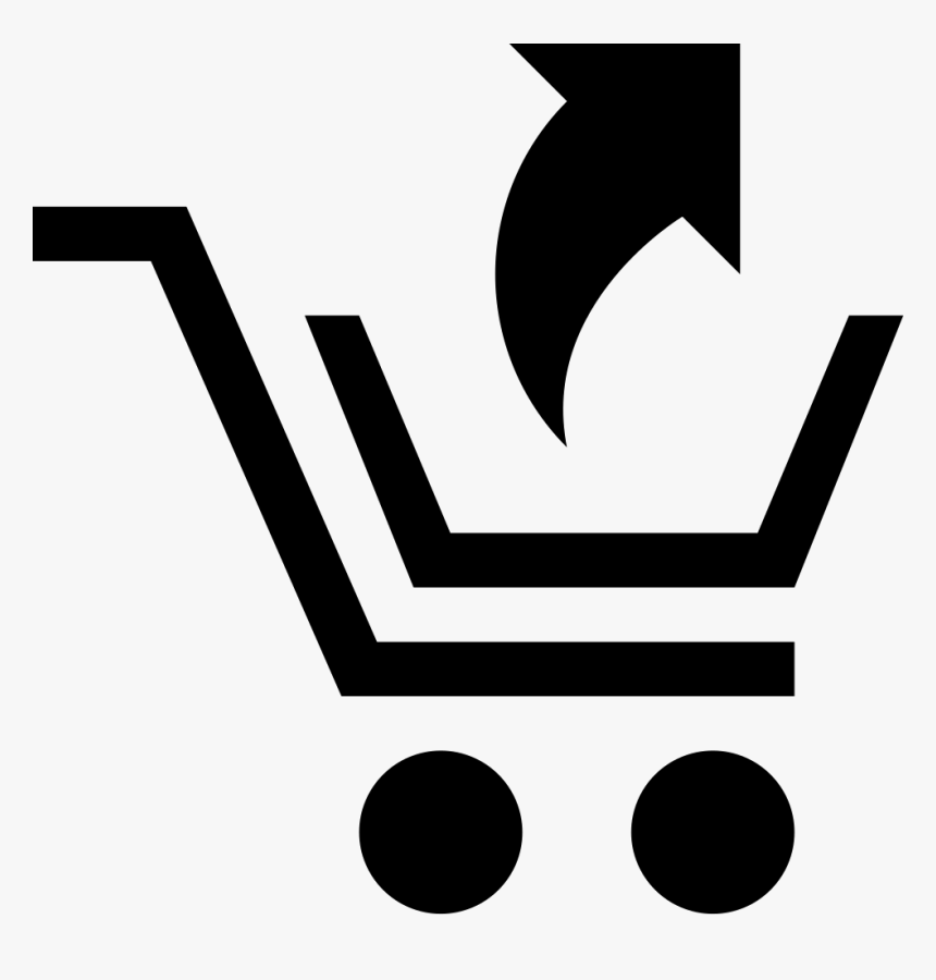 Shopping Cart With An Up Arrow - Icon, HD Png Download