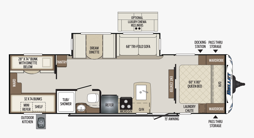 Bullet 330bhs Travel Trailer, HD Png Download