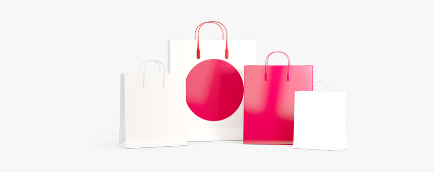 Shopping Bags With Flag - Paper Bag, HD Png Download