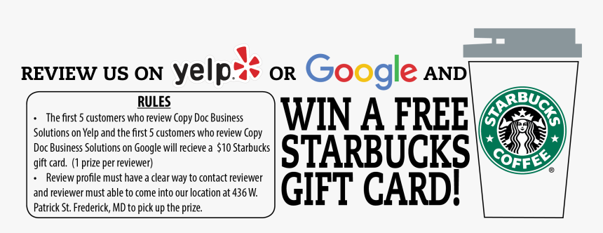 Review Us On Yelp Png - Starbucks, Transparent Png