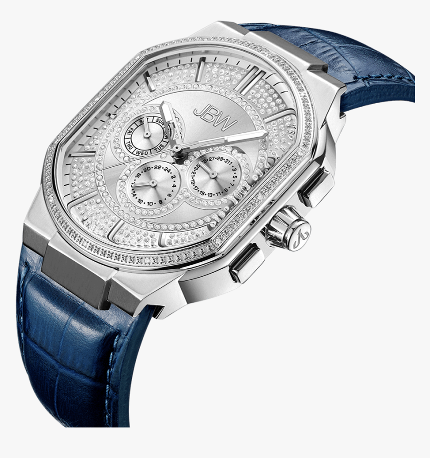 Jbw Orion J6342a Stainless Steel Navy Leather Diamond - Jbw Orion J6342, HD Png Download