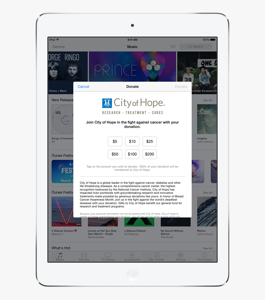 City Of Hope Itunes - Tablet Computer, HD Png Download