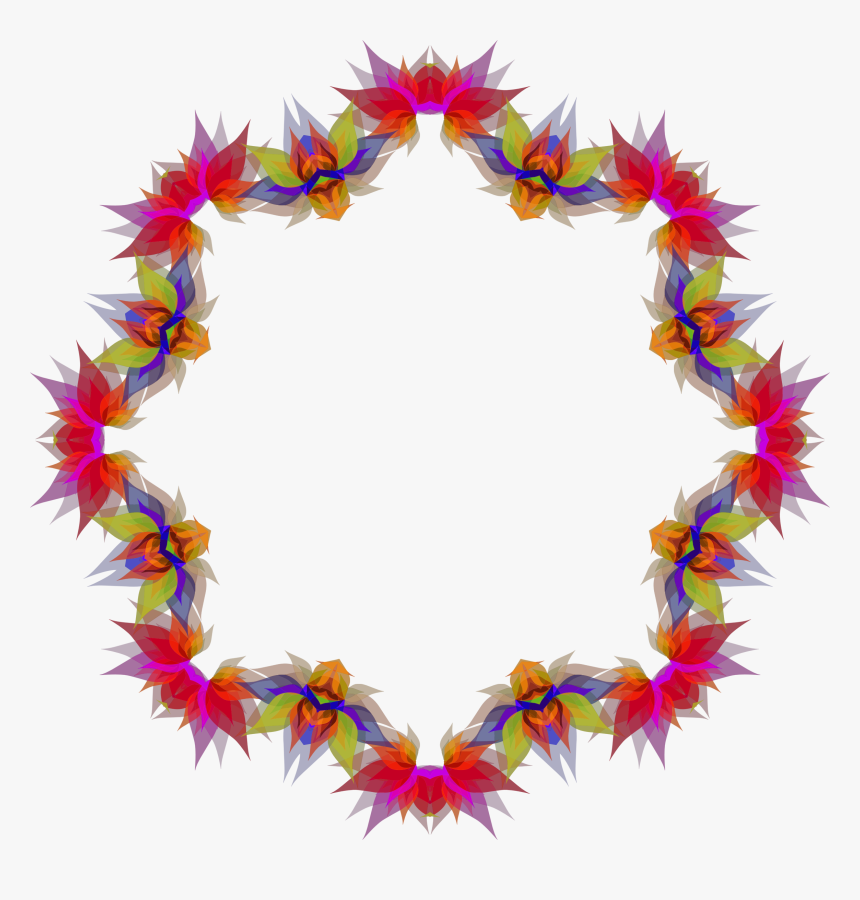 Abstract Flowers Frame Icons Png - Cheshire Fire Service Logo, Transparent Png