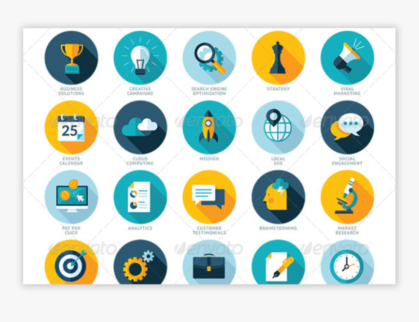 Flat Icons Set - Bbc Sports Personality Team Of The Year Award, HD Png Download