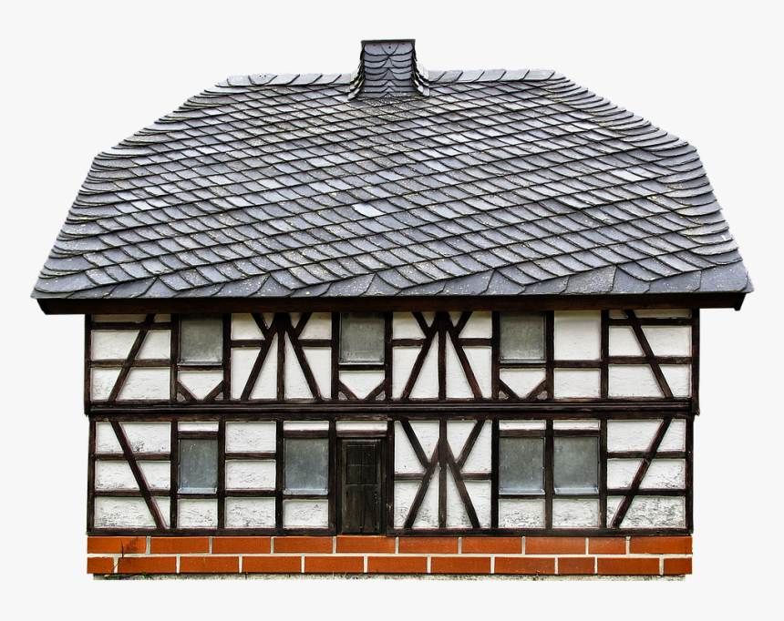 Fachwerkhaus, Techo, Pizarra, Tejado De Pizarra, Modelo - Goslar, HD Png Download