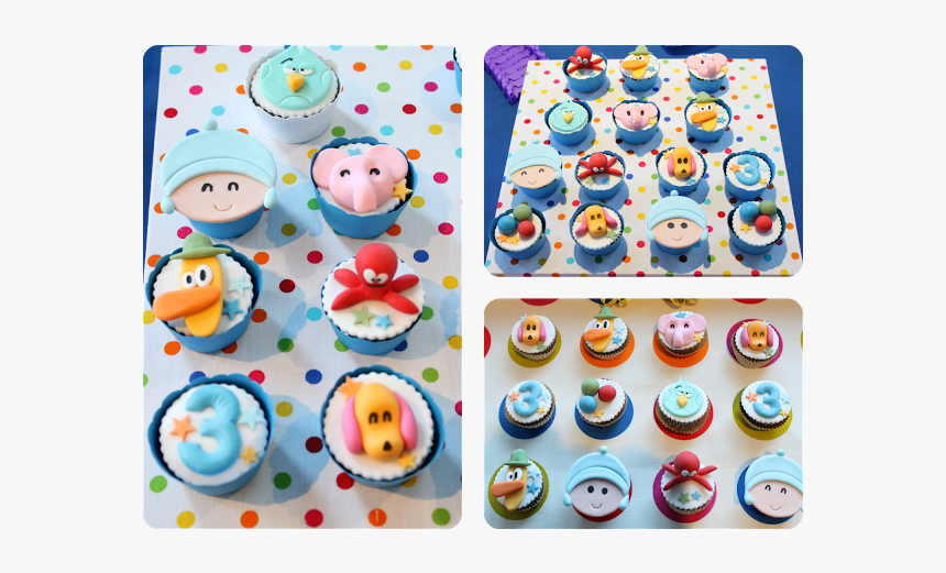 Tarta Pocoyo 3 Años - Cupcake, HD Png Download
