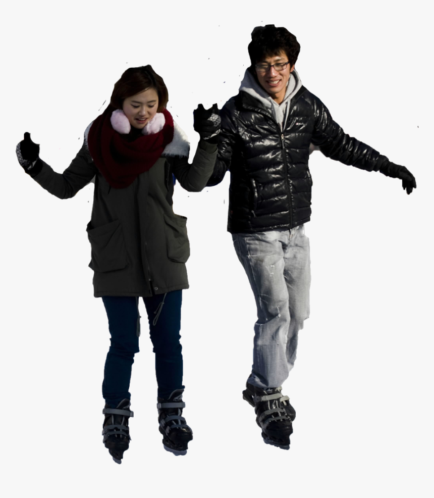 People Ice Skating Png, Transparent Png